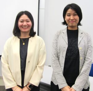 Instructors Narie Fukunaga right and Naoko Arinaga leading the session Instructors Narie Fukunaga (right) and Naoko Arinaga leading the session