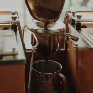 Double Nel Drip brewing in progress