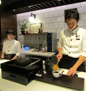 The hot water is replaced every two hours to control iron content