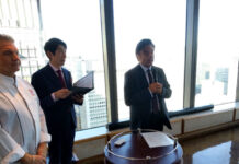 Italian Trade Agency Hosts Luncheon Themed Around Seasonings for the “World Week of Italian Cuisine” Director Gianpaolo Bruno (right) and Chef Stefano Dal Moro (left)