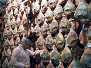 Spanish prosciutto, produced through an extended aging process