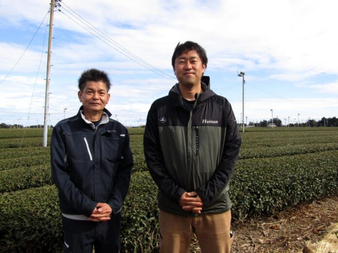 From left: Yoshimoto Egawa, Deputy Manager of the Tea Industry Center at the Distribution and Sales Department of JA Hainan; and Tsugito Yokoyama, Vice President of the Katsumada Kaitaku Tea Agricultural Cooperative From left: Yoshimoto Egawa, Deputy Manager of the Tea Industry Center at the Distribution and Sales Department of JA Hainan; and Tsugito Yokoyama, Vice President of the Katsumada Kaitaku Tea Agricultural Cooperative