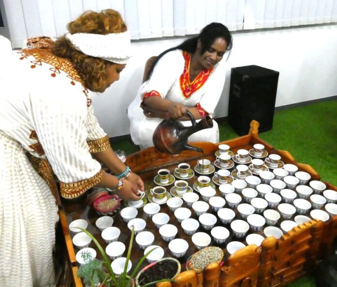 Ethiopian coffee ceremony